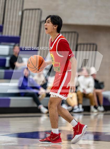 Thumbnail 2 in Pleasant Grove vs. Red Rock Academy (Utah Holiday Hoopfest) photogallery.