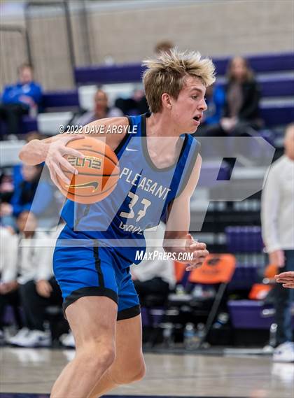 Thumbnail 2 in Pleasant Grove vs. Red Rock Academy (Utah Holiday Hoopfest) photogallery.