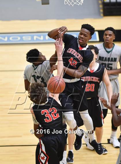 Thumbnail 2 in Reagan [Ronald] vs Churchill (Littleton Gym) photogallery.