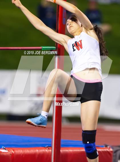 Thumbnail 1 in CIF State Track and Field Championships (Girls High Jump - Day 1) photogallery.
