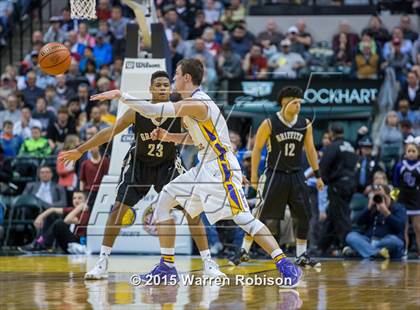 Thumbnail 2 in Griffith vs. Guerin Catholic (IHSAA 3A Final) photogallery.