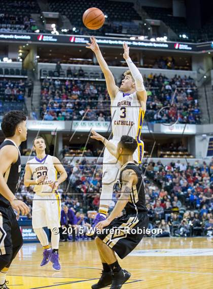 Thumbnail 2 in Griffith vs. Guerin Catholic (IHSAA 3A Final) photogallery.