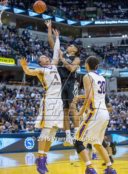 Thumbnail 1 in Griffith vs. Guerin Catholic (IHSAA 3A Final) photogallery.