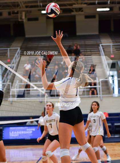 Thumbnail 2 in Churchill vs Alamo Heights (NISD Volleyball Tournament) photogallery.