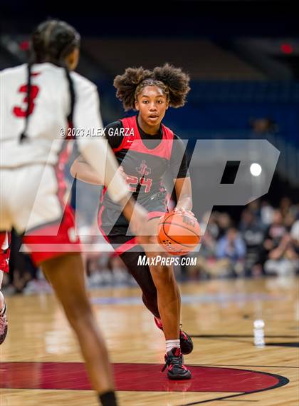 Thumbnail 2 in Wagner vs Liberty (UIL 5A Basketball State Semifinal) photogallery.
