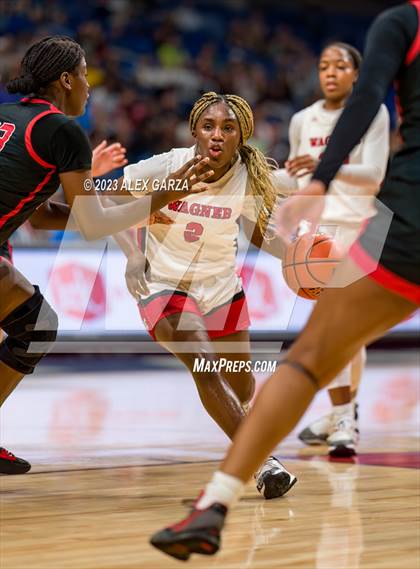Thumbnail 2 in Wagner vs Liberty (UIL 5A Basketball State Semifinal) photogallery.