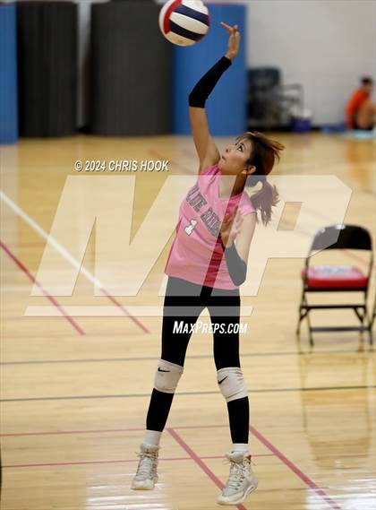 Thumbnail 1 in Blue Ridge vs Mogollon (The Florence VB Invitational) photogallery.