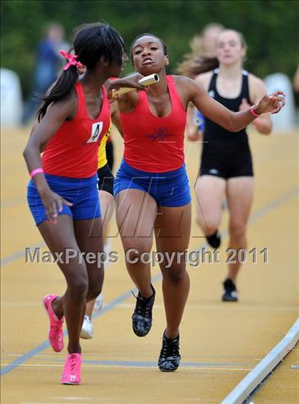 Thumbnail 2 in CIF NCS Masters Track & Field Championships (Girls Relays) photogallery.