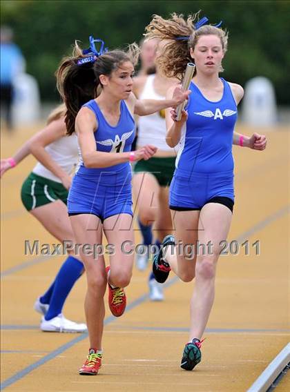 Thumbnail 2 in CIF NCS Masters Track & Field Championships (Girls Relays) photogallery.