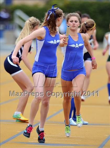 Thumbnail 2 in CIF NCS Masters Track & Field Championships (Girls Relays) photogallery.