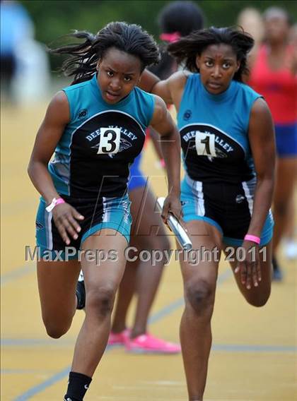 Thumbnail 2 in CIF NCS Masters Track & Field Championships (Girls Relays) photogallery.