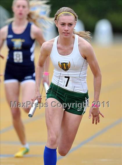 Thumbnail 3 in CIF NCS Masters Track & Field Championships (Girls Relays) photogallery.