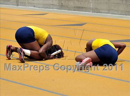 Thumbnail 2 in CIF NCS Masters Track & Field Championships (Girls Relays) photogallery.
