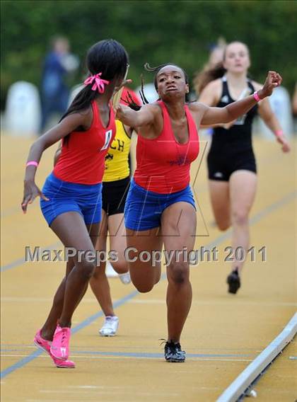 Thumbnail 1 in CIF NCS Masters Track & Field Championships (Girls Relays) photogallery.
