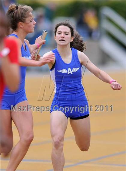 Thumbnail 2 in CIF NCS Masters Track & Field Championships (Girls Relays) photogallery.
