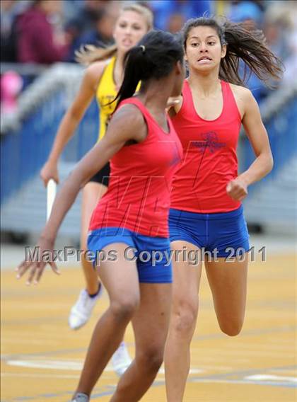Thumbnail 3 in CIF NCS Masters Track & Field Championships (Girls Relays) photogallery.