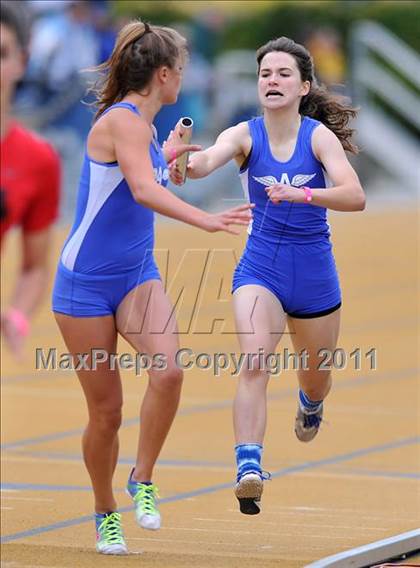 Thumbnail 1 in CIF NCS Masters Track & Field Championships (Girls Relays) photogallery.
