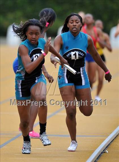 Thumbnail 1 in CIF NCS Masters Track & Field Championships (Girls Relays) photogallery.