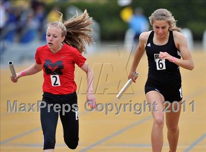 Thumbnail 1 in CIF NCS Masters Track & Field Championships (Girls Relays) photogallery.
