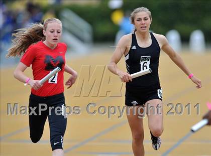 Thumbnail 2 in CIF NCS Masters Track & Field Championships (Girls Relays) photogallery.