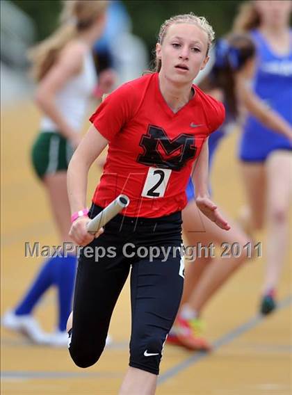 Thumbnail 1 in CIF NCS Masters Track & Field Championships (Girls Relays) photogallery.