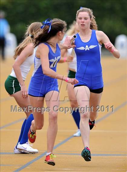 Thumbnail 2 in CIF NCS Masters Track & Field Championships (Girls Relays) photogallery.