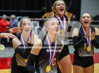 Thumbnail 3 in Goliad vs. Bushland (UIL 3A Volleyball Division I Final Medal Ceremony) photogallery.