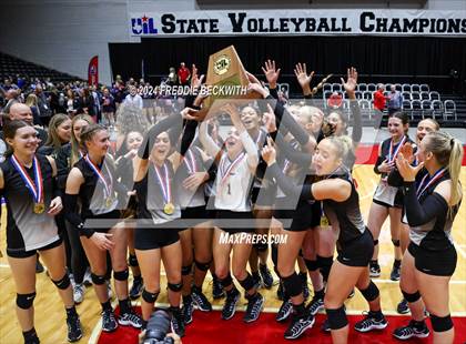 Thumbnail 3 in Goliad vs. Bushland (UIL 3A Volleyball Division I Final Medal Ceremony) photogallery.
