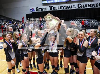 Thumbnail 3 in Goliad vs. Bushland (UIL 3A Volleyball Division I Final Medal Ceremony) photogallery.
