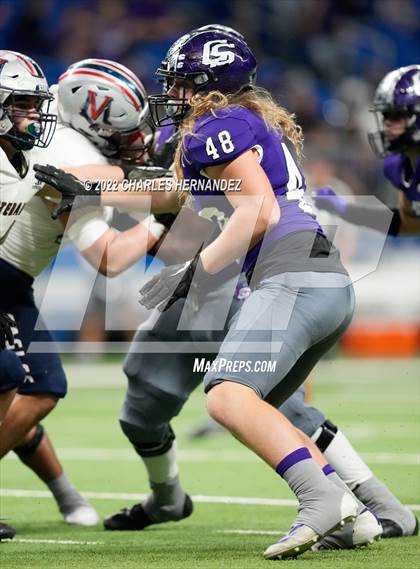 Thumbnail 3 in College Station vs. Corpus Christi Veterans Memorial (UIL 5A Division I Semifinal) photogallery.