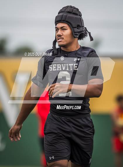 Thumbnail 1 in Mission Viejo VS Servite (Battle at the Beach 7on7) photogallery.