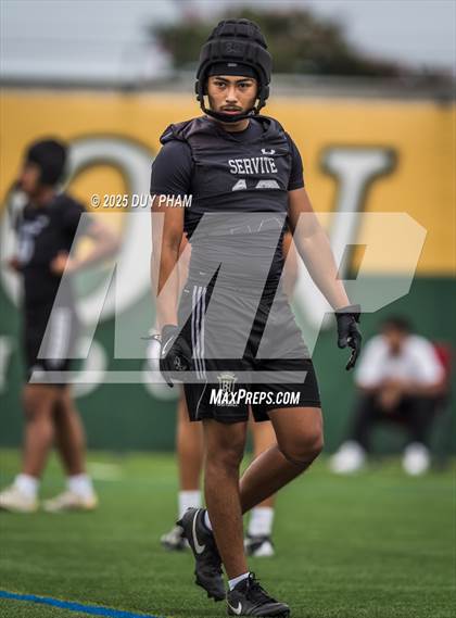 Thumbnail 3 in Mission Viejo VS Servite (Battle at the Beach 7on7) photogallery.