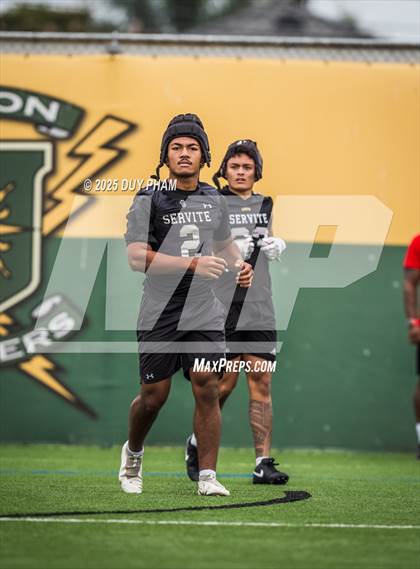 Thumbnail 1 in Mission Viejo VS Servite (Battle at the Beach 7on7) photogallery.
