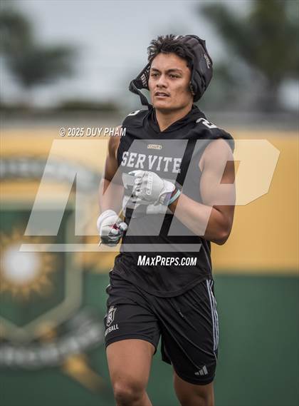 Thumbnail 3 in Mission Viejo VS Servite (Battle at the Beach 7on7) photogallery.