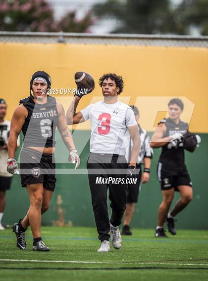 Thumbnail 3 in Mission Viejo VS Servite (Battle at the Beach 7on7) photogallery.