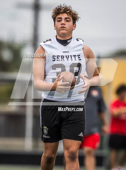 Thumbnail 2 in Mission Viejo VS Servite (Battle at the Beach 7on7) photogallery.
