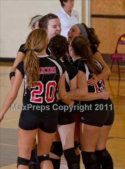 Thumbnail 2 in Waldron vs Edinburgh (IHSAA Volleyball Sectionals) photogallery.