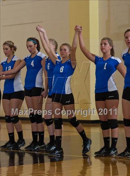 Thumbnail 2 in Waldron vs Edinburgh (IHSAA Volleyball Sectionals) photogallery.
