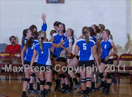 Thumbnail 1 in Waldron vs Edinburgh (IHSAA Volleyball Sectionals) photogallery.