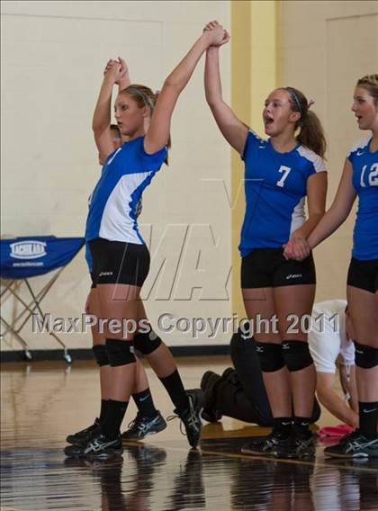 Thumbnail 1 in Waldron vs Edinburgh (IHSAA Volleyball Sectionals) photogallery.