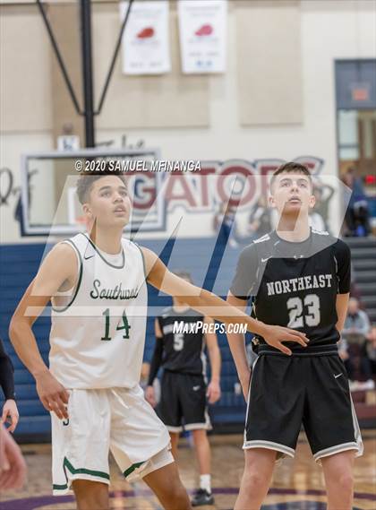 Thumbnail 1 in Lincoln Southwest vs. Lincoln Northeast (HAC Tournament) photogallery.