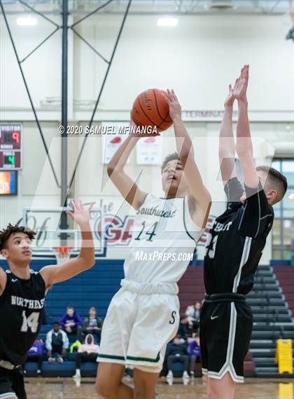 Thumbnail 3 in Lincoln Southwest vs. Lincoln Northeast (HAC Tournament) photogallery.