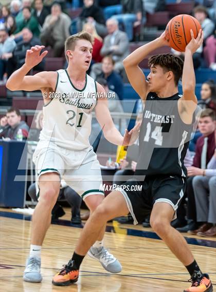 Thumbnail 1 in Lincoln Southwest vs. Lincoln Northeast (HAC Tournament) photogallery.