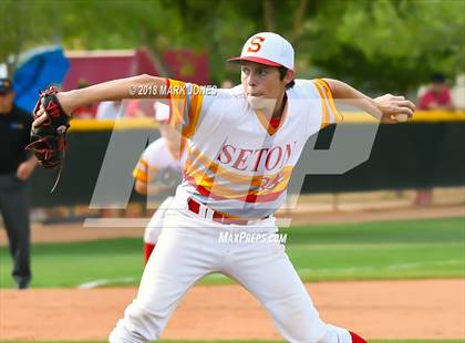 Thumbnail 2 in Seton Catholic vs. St. Mary's (AIA 4A Round 2B Playoff) photogallery.