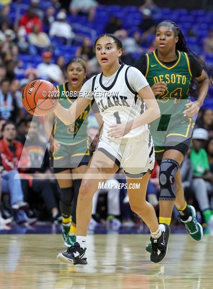 Thumbnail 2 in Clark vs. DeSoto (UIL 6A Basketball State Final) photogallery.
