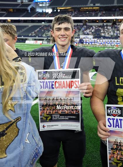 Thumbnail 3 in Westbrook vs. Gordon (UIL 1A D1 Football Final Medal Ceremony) photogallery.
