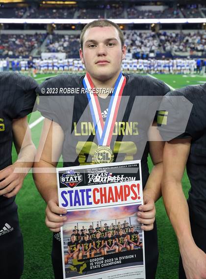 Thumbnail 2 in Westbrook vs. Gordon (UIL 1A D1 Football Final Medal Ceremony) photogallery.