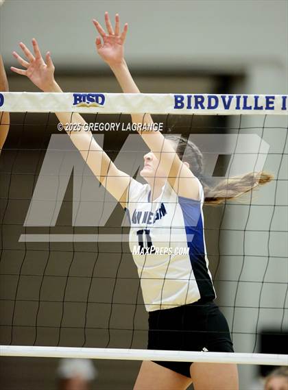 Thumbnail 3 in Cypress Ranch vs Byron Nelson (UIL 6A D1 Volleyball Semi-final) photogallery.