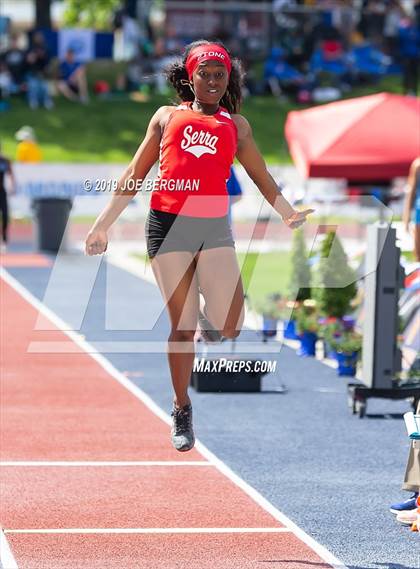 Thumbnail 2 in CIF State Track and Field Championships (Girls Running Events - Day 1) photogallery.