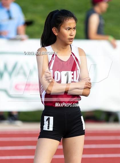 Thumbnail 2 in CIF State Track and Field Championships (Girls Running Events - Day 1) photogallery.
